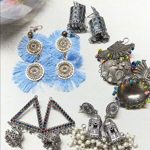 Bohemian style pierced Earrings - Unbranded